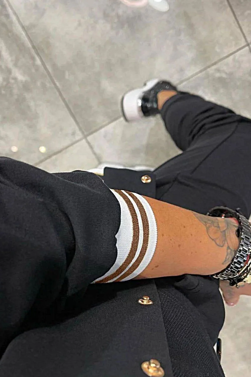 Women's Baseball Jacket Top & Stretch Pants Two-piece Set